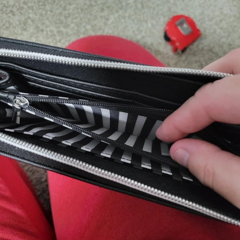 Marc Tetro All Dogs Zip Around Black Wallet